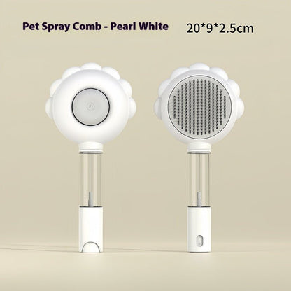 Self - Cleaning Pet Brush Comb with Spray - Aapon Mini Market Ltd