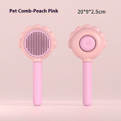 Self - Cleaning Pet Brush Comb with Spray - Aapon Mini Market Ltd