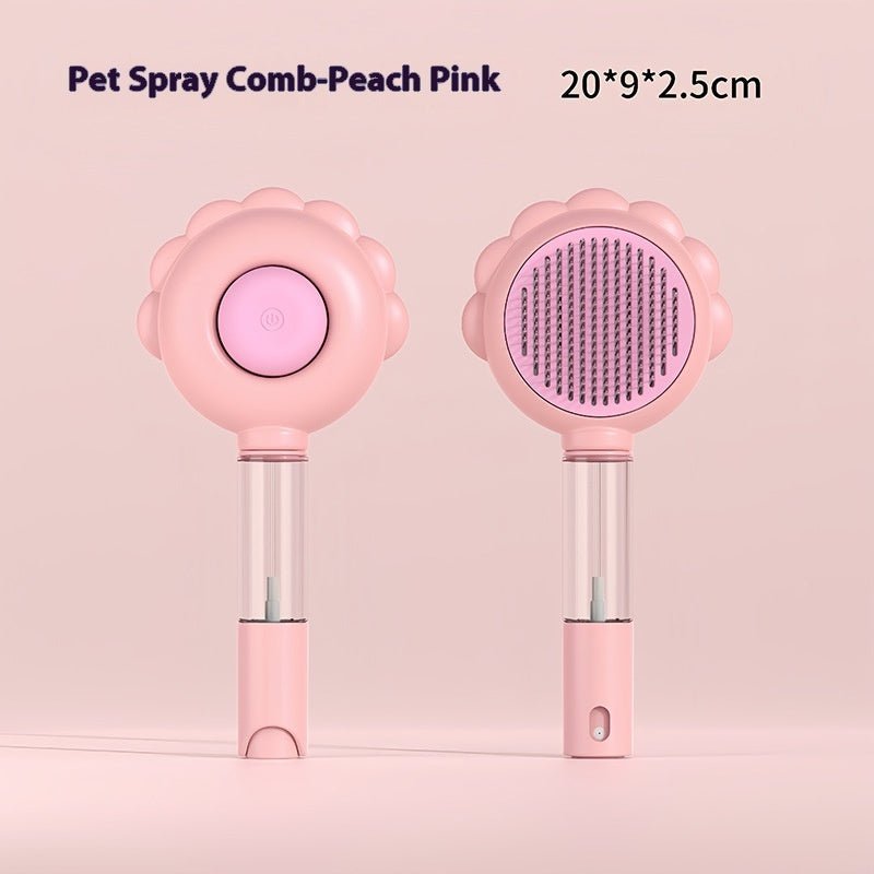 Self - Cleaning Pet Brush Comb with Spray - Aapon Mini Market Ltd